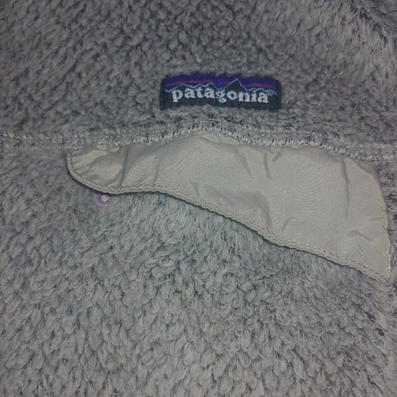 Patagonia Women's M Fleece Jacket Full Zip Gray Deep Pile Outdoor Adventure - Picture 8 of 11